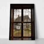 Πίνακας σε Καμβά RUSTIC FARMHOUSE WINDOW 9