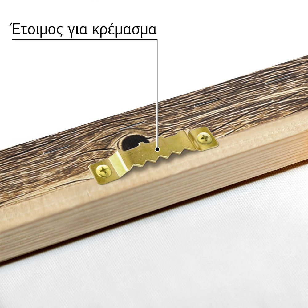 Πίνακας σε Καμβά RUSTIC FARMHOUSE WOOD AND METAL