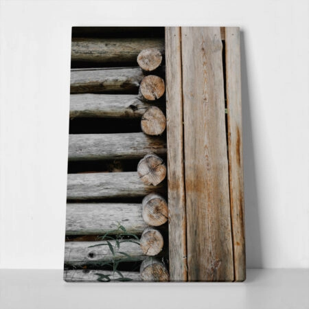 Πίνακας σε Καμβά RUSTIC FARMHOUSE WOOD FENCE