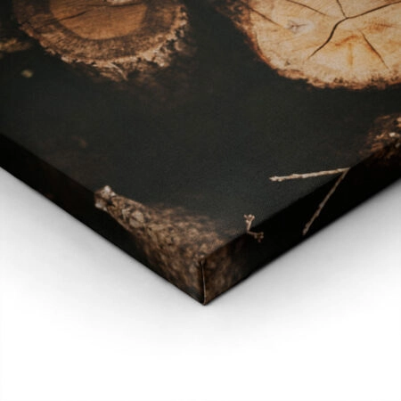 Πίνακας σε Καμβά RUSTIC FARMHOUSE WOOD LOGS 11 -  Sticky 1