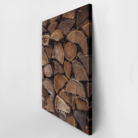 Πίνακας σε Καμβά RUSTIC FARMHOUSE WOOD LOGS 12 -  Sticky 2