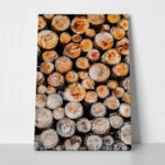 Πίνακας σε Καμβά RUSTIC FARMHOUSE WOOD LOGS 13