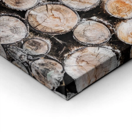 Πίνακας σε Καμβά RUSTIC FARMHOUSE WOOD LOGS 13 -  Sticky 1