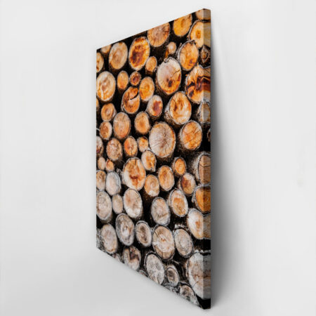 Πίνακας σε Καμβά RUSTIC FARMHOUSE WOOD LOGS 13 -  Sticky 2