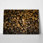 Πίνακας σε Καμβά RUSTIC FARMHOUSE WOOD LOGS 14
