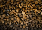 Πίνακας σε Καμβά RUSTIC FARMHOUSE WOOD LOGS 14