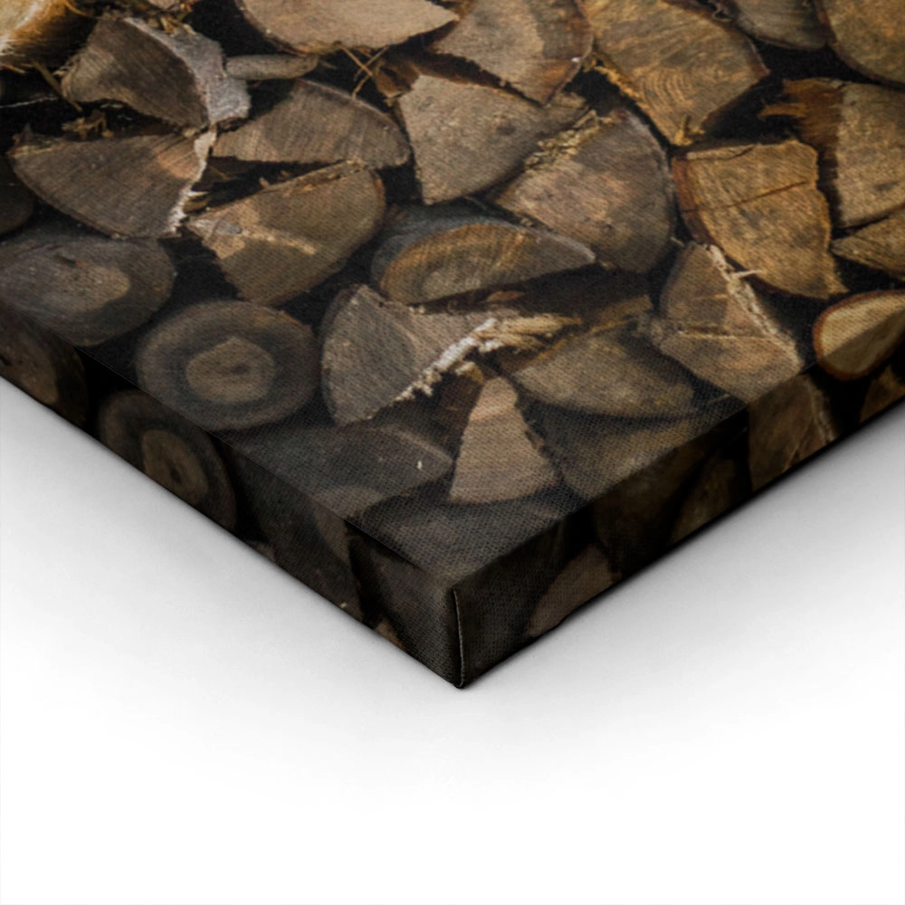Πίνακας σε Καμβά RUSTIC FARMHOUSE WOOD LOGS 14