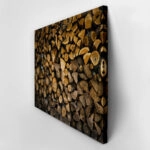 Πίνακας σε Καμβά RUSTIC FARMHOUSE WOOD LOGS 14