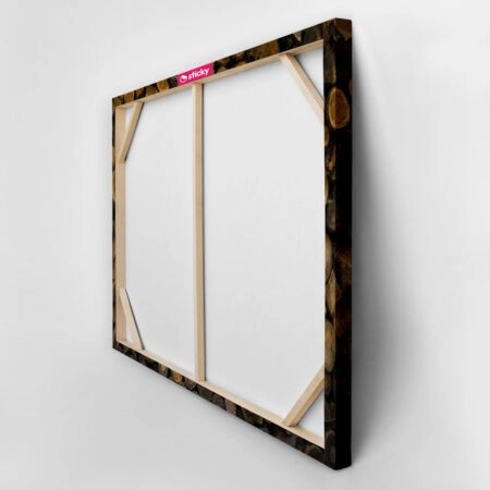 Πίνακας σε Καμβά RUSTIC FARMHOUSE WOOD LOGS 14 -  Sticky 3