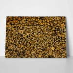 Πίνακας σε Καμβά RUSTIC FARMHOUSE WOOD LOGS 15