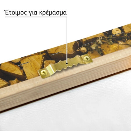 Πίνακας σε Καμβά RUSTIC FARMHOUSE WOOD LOGS 15 -  Sticky 4