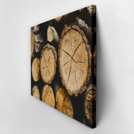 Πίνακας σε Καμβά RUSTIC FARMHOUSE WOOD LOGS 16 -  Sticky 2