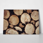 Πίνακας σε Καμβά RUSTIC FARMHOUSE WOOD LOGS 17