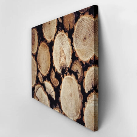 Πίνακας σε Καμβά RUSTIC FARMHOUSE WOOD LOGS 17 -  Sticky 2