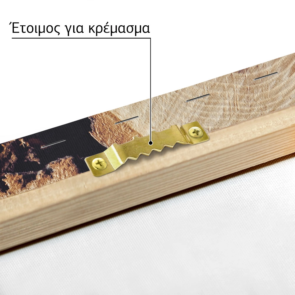Πίνακας σε Καμβά RUSTIC FARMHOUSE WOOD LOGS 17