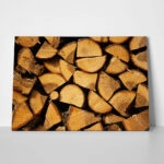 Πίνακας σε Καμβά RUSTIC FARMHOUSE WOOD LOGS 18