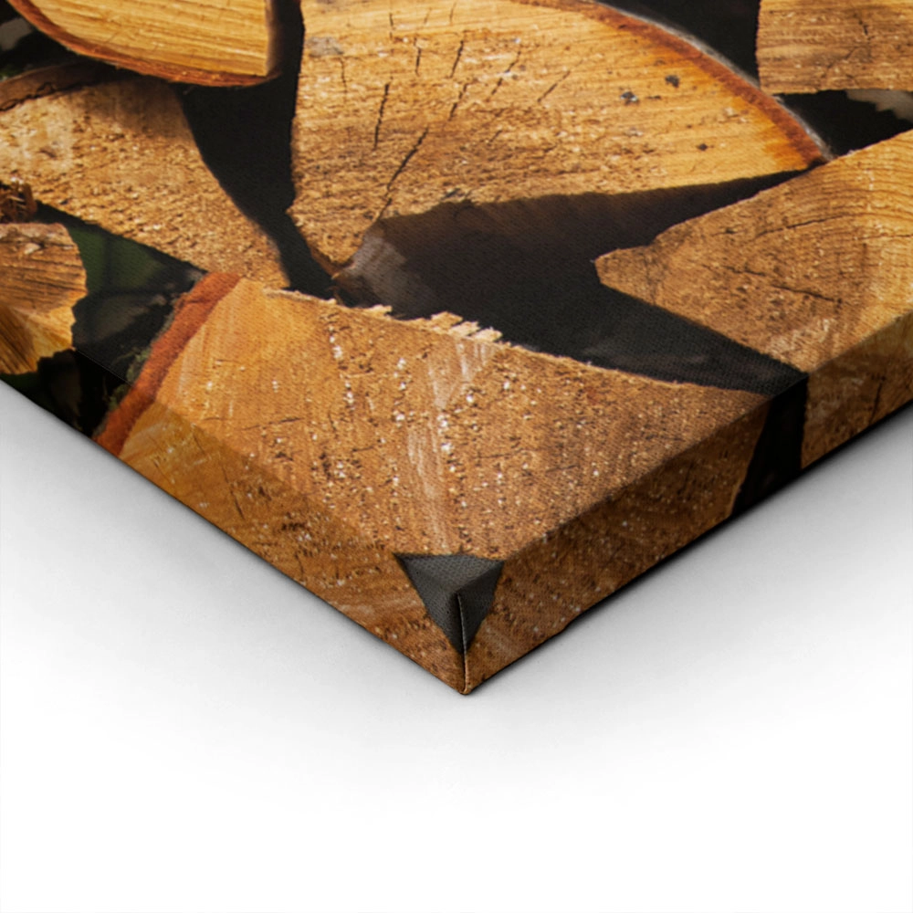 Πίνακας σε Καμβά RUSTIC FARMHOUSE WOOD LOGS 18