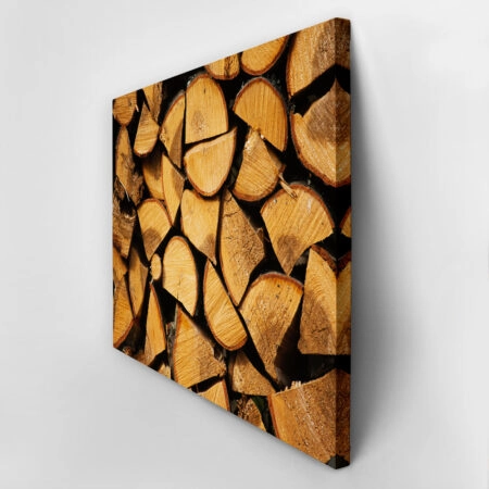 Πίνακας σε Καμβά RUSTIC FARMHOUSE WOOD LOGS 18 -  Sticky 2