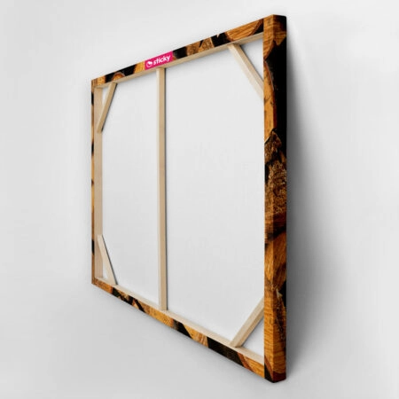 Πίνακας σε Καμβά RUSTIC FARMHOUSE WOOD LOGS 18 -  Sticky 3