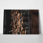 Πίνακας σε Καμβά RUSTIC FARMHOUSE WOOD LOGS 19