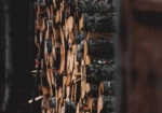 Πίνακας σε Καμβά RUSTIC FARMHOUSE WOOD LOGS 19