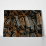 Πίνακας σε Καμβά RUSTIC FARMHOUSE WOOD LOGS 20