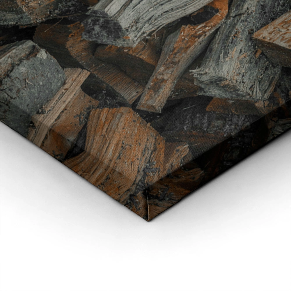 Πίνακας σε Καμβά RUSTIC FARMHOUSE WOOD LOGS 20