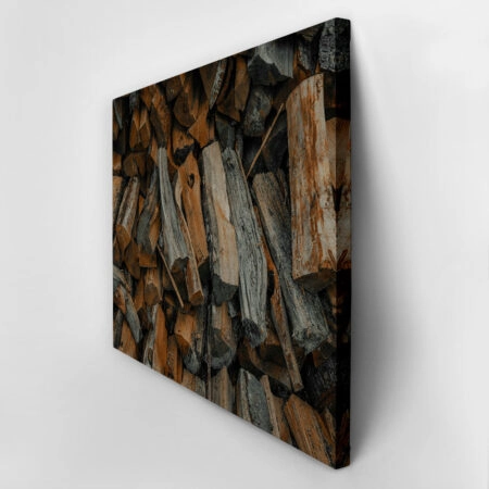 Πίνακας σε Καμβά RUSTIC FARMHOUSE WOOD LOGS 20 -  Sticky 2