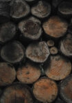 Πίνακας σε Καμβά RUSTIC FARMHOUSE WOOD LOGS 2