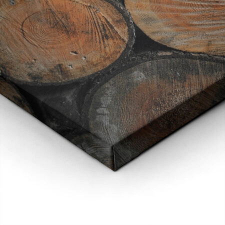 Πίνακας σε Καμβά RUSTIC FARMHOUSE WOOD LOGS 2 -  Sticky 1