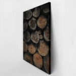 Πίνακας σε Καμβά RUSTIC FARMHOUSE WOOD LOGS 2