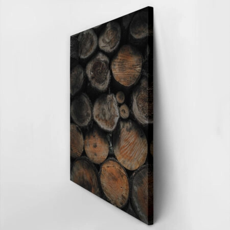 Πίνακας σε Καμβά RUSTIC FARMHOUSE WOOD LOGS 2 -  Sticky 2