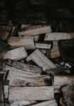 Πίνακας σε Καμβά RUSTIC FARMHOUSE WOOD LOGS 4