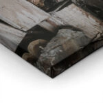 Πίνακας σε Καμβά RUSTIC FARMHOUSE WOOD LOGS 4