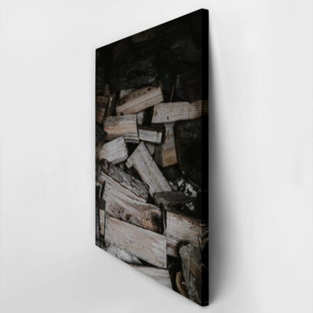 Πίνακας σε Καμβά RUSTIC FARMHOUSE WOOD LOGS 4 -  Sticky 2