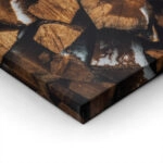 Πίνακας σε Καμβά RUSTIC FARMHOUSE WOOD LOGS