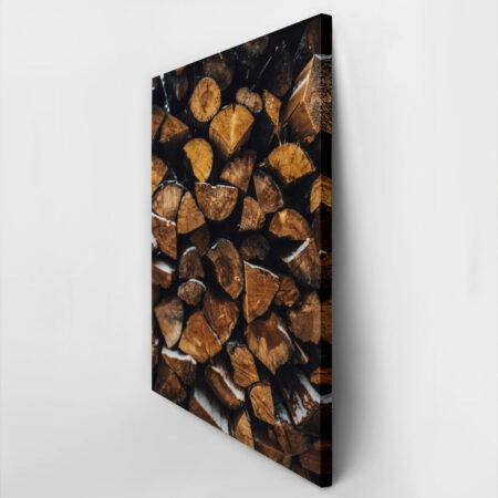 Πίνακας σε Καμβά RUSTIC FARMHOUSE WOOD LOGS -  Sticky 2
