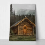 Πίνακας σε Καμβά RUSTIC FARMHOUSE WOODEN CABIN 2