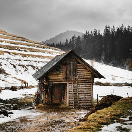 Πίνακας σε Καμβά RUSTIC FARMHOUSE WOODEN CABIN 3 -  Sticky 5