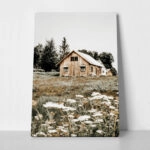 Πίνακας σε Καμβά RUSTIC FARMHOUSE WOODEN CABIN 4