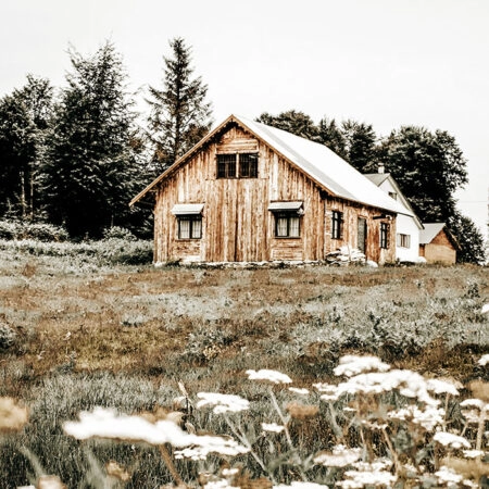 Πίνακας σε Καμβά RUSTIC FARMHOUSE WOODEN CABIN 4 -  Sticky 5