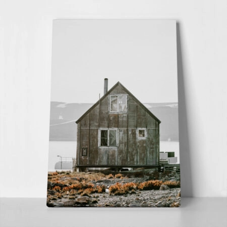 Πίνακας σε Καμβά RUSTIC FARMHOUSE WOODEN CABIN