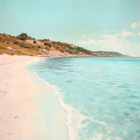 Πίνακας σε Καμβά VINTAGE PASTEL BEACH 2 - Vintage Sticky 5