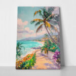 Πίνακας σε Καμβά VINTAGE PASTEL BEACH 3