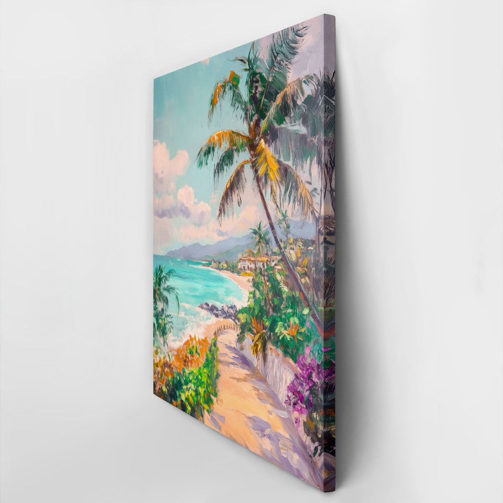 Πίνακας σε Καμβά VINTAGE PASTEL BEACH 3