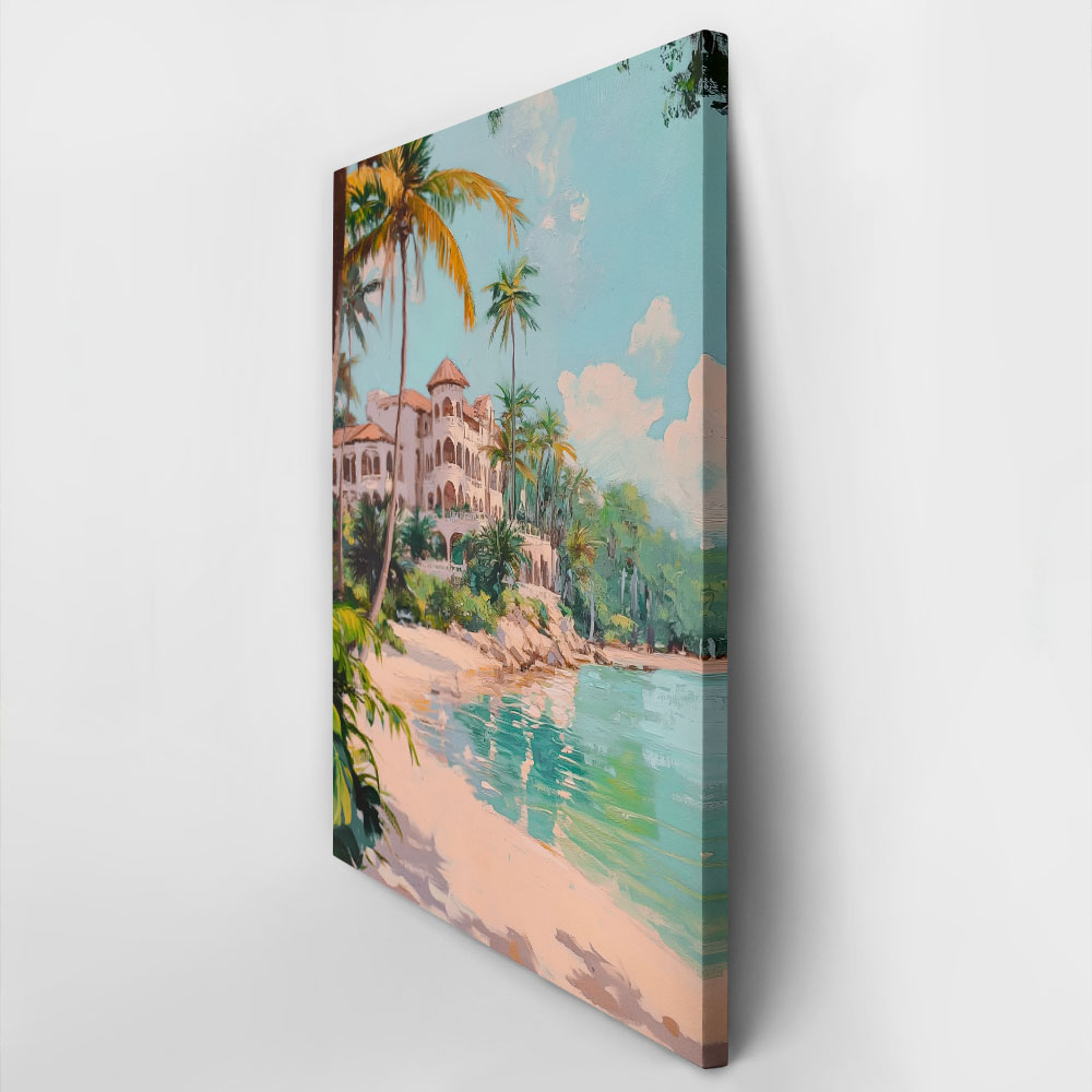 Πίνακας σε Καμβά VINTAGE PASTEL BEACH 4