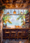 Πίνακας σε Καμβά VINTAGE PASTEL BEACH BAR 2