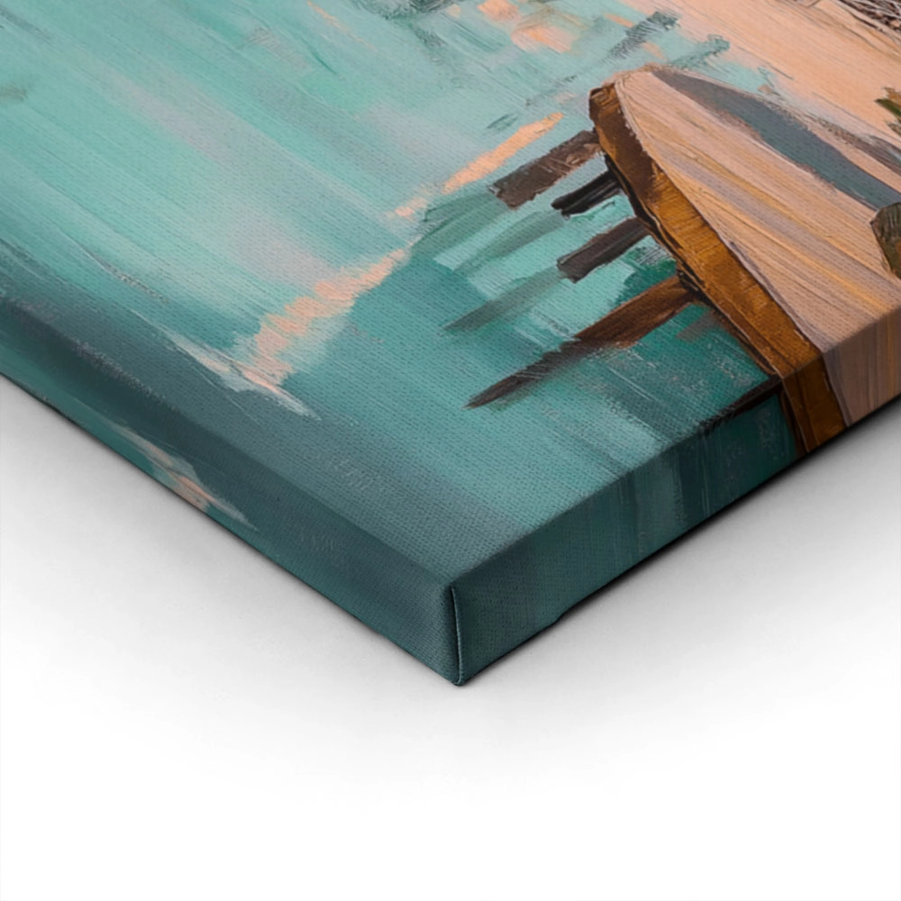 Πίνακας σε Καμβά VINTAGE PASTEL BEACH HOUSES