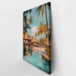 Πίνακας σε Καμβά VINTAGE PASTEL BEACH HOUSES
