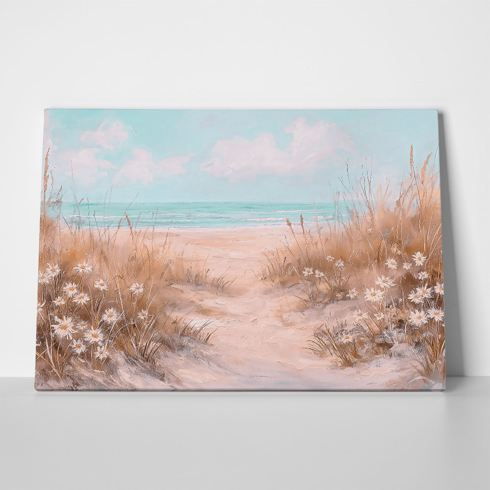 Πίνακας σε Καμβά VINTAGE PASTEL BEACH PATH 10